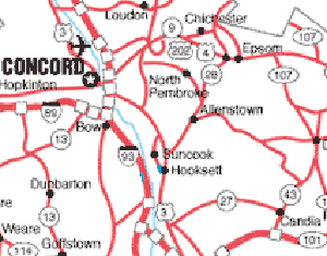 Allenstown area map
